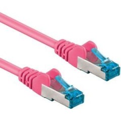 Goobay CAT 6a SFTP PiMF 5m Network Cable - Premium Magenta, Exceptional Speed & Reliability!